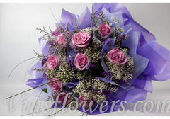 B21 - 1 Dozen Individual Light Purple Roses